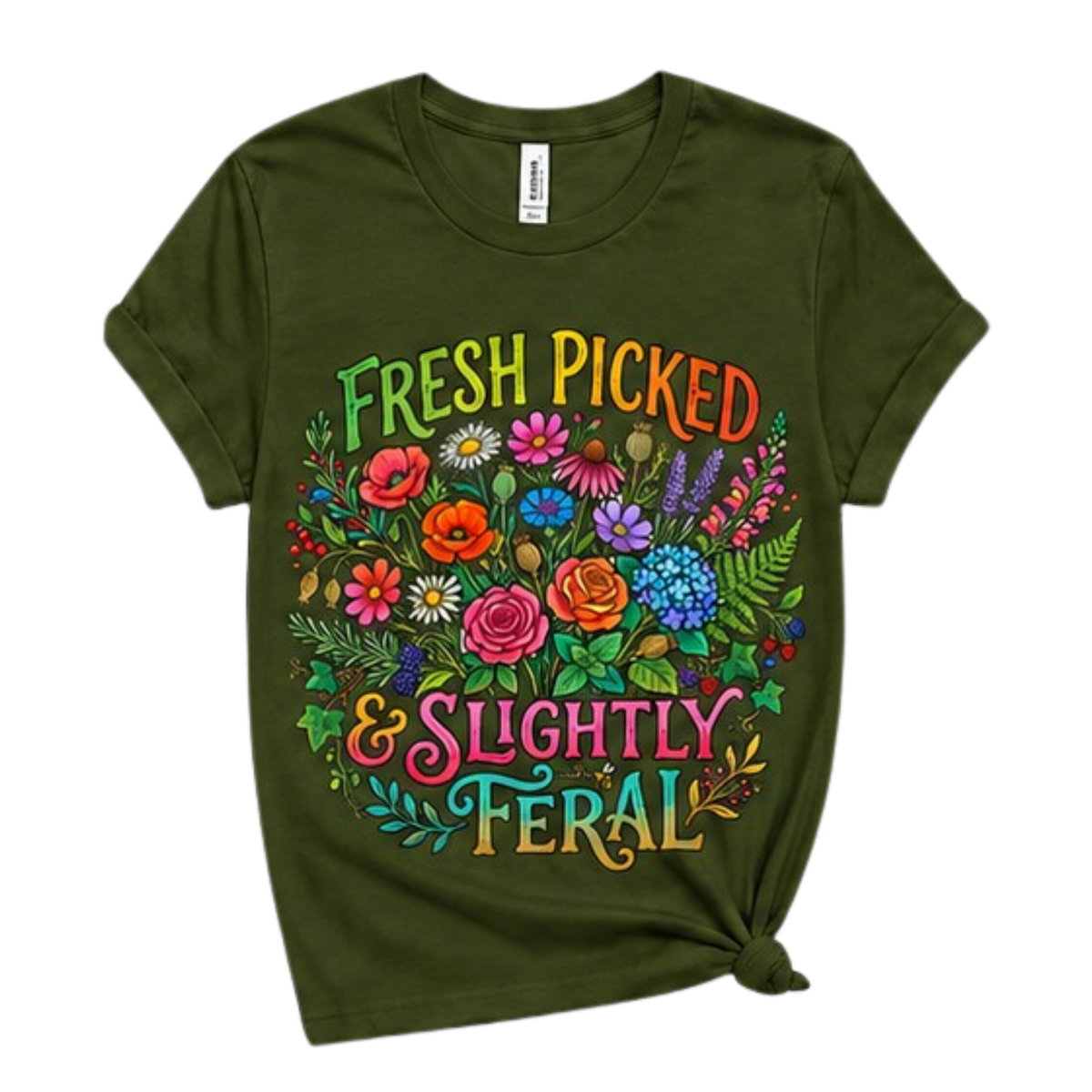 Fresh Picked & Slightly Feral Floral Graphic T-Shirt