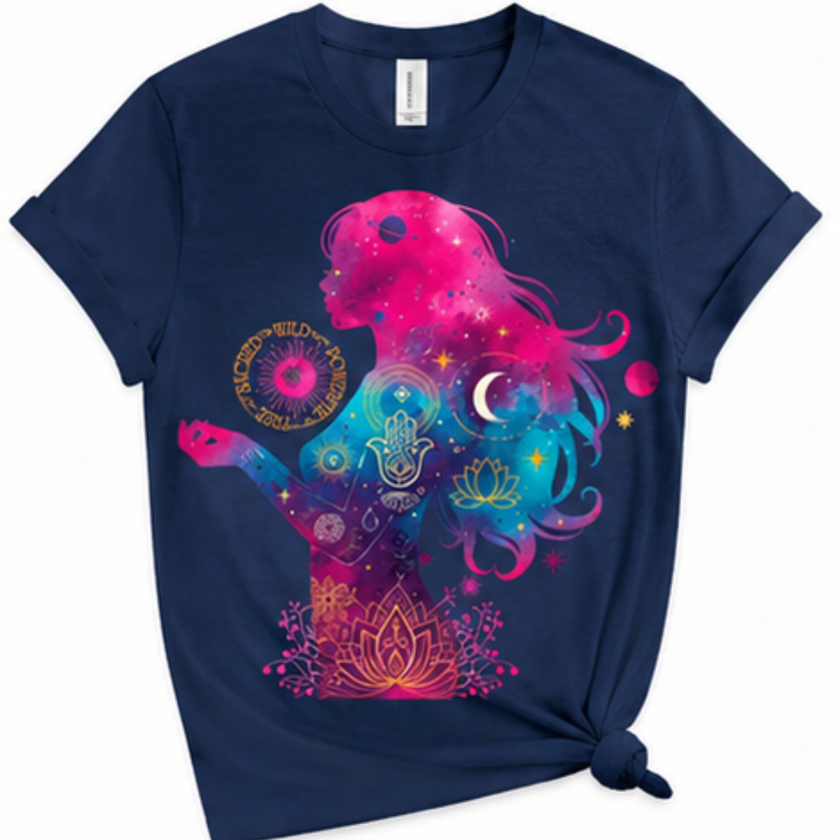 Sacred Wild Powerful Free – Spiritual Empowerment Graphic Tee