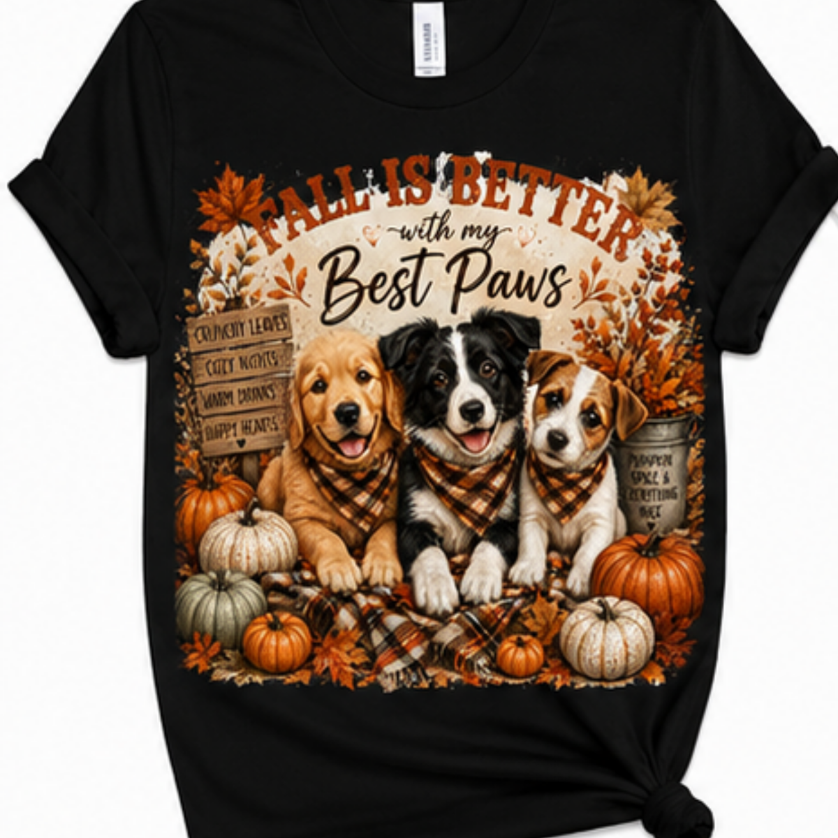 Fall Is Better With My Best Paws Dog Lover T-Shirt