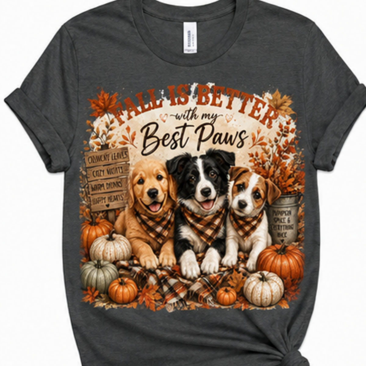 Fall Is Better With My Best Paws Dog Lover T-Shirt