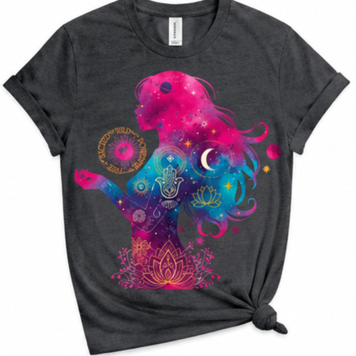 Sacred Wild Powerful Free – Spiritual Empowerment Graphic Tee