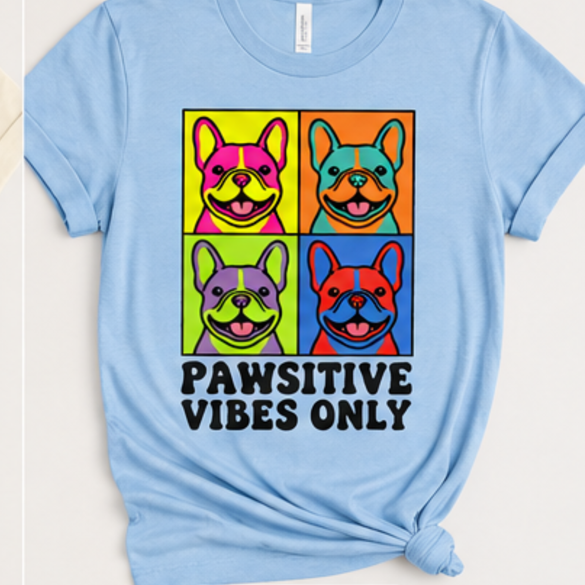 Pop Art Pug: "Pawsitive Vibes Only" Tee