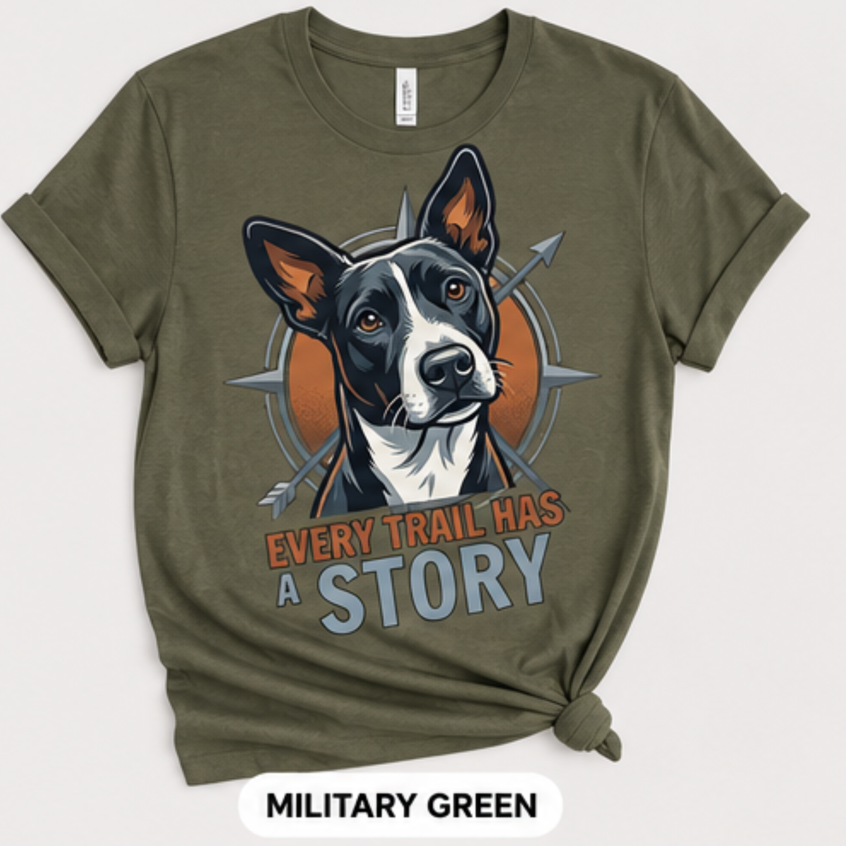 Every Trail Has a Story Dog Lover Graphic Tee