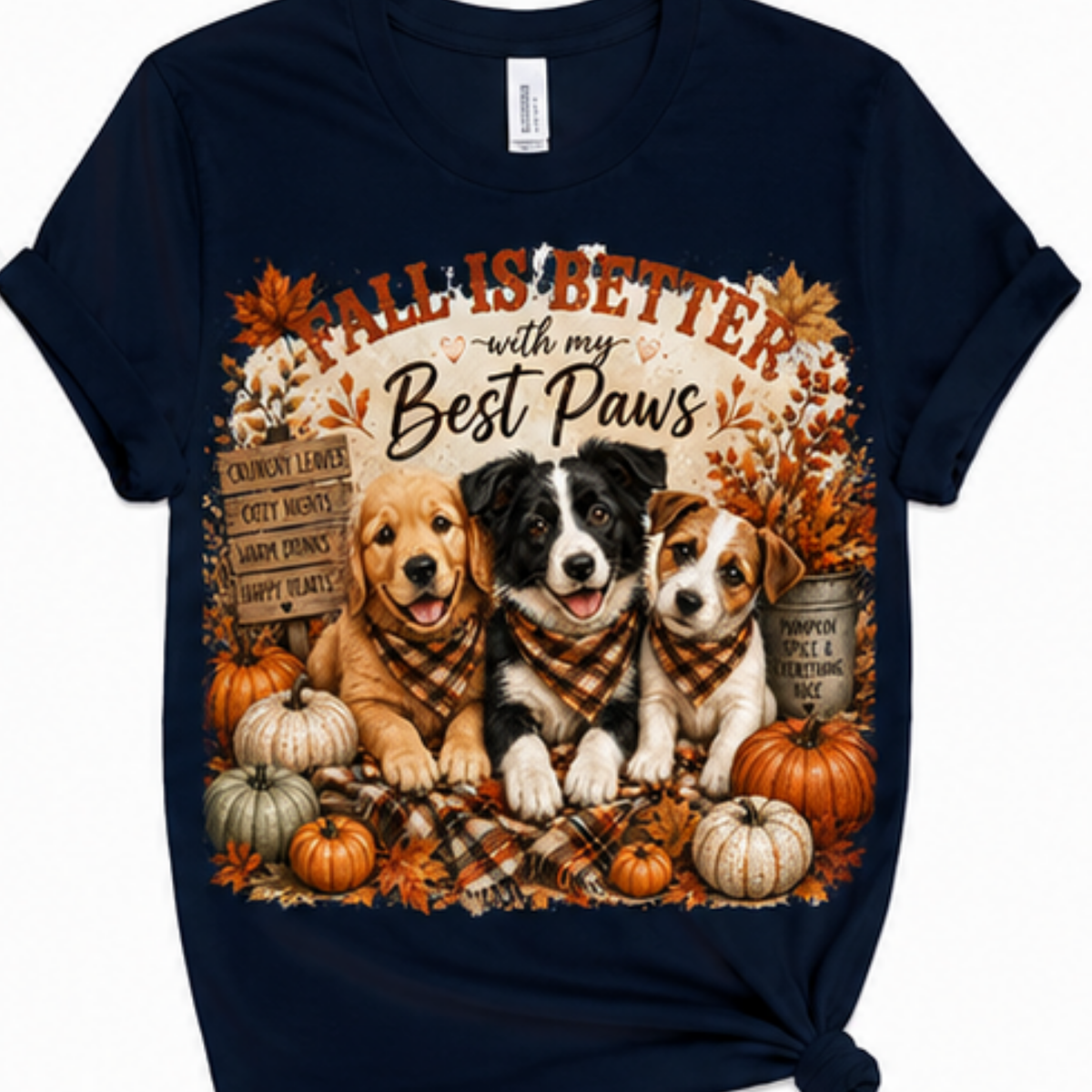 Fall Is Better With My Best Paws Dog Lover T-Shirt