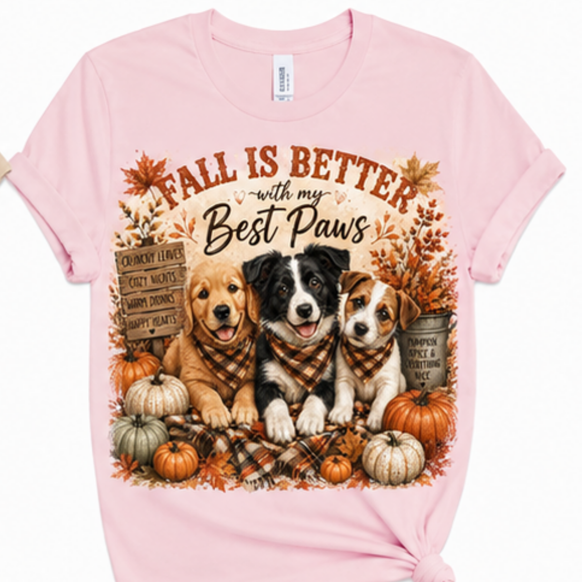 Fall Is Better With My Best Paws Dog Lover T-Shirt