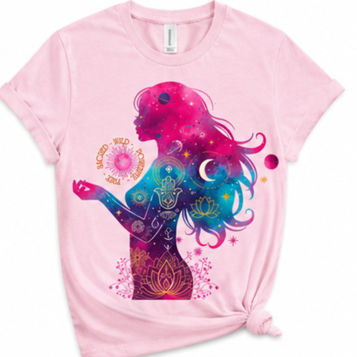 Sacred Wild Powerful Free – Spiritual Empowerment Graphic Tee