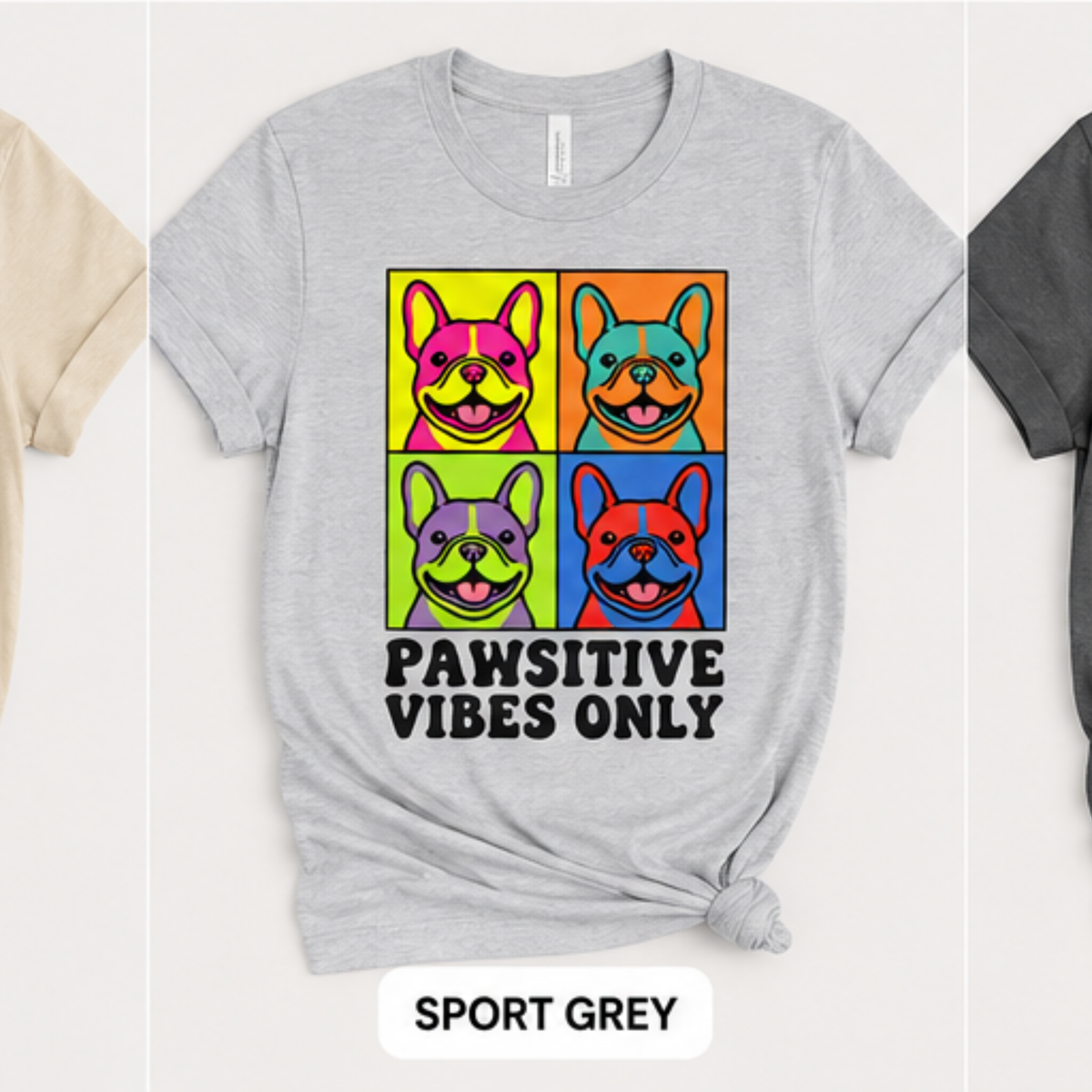 Pop Art Pug: "Pawsitive Vibes Only" Tee
