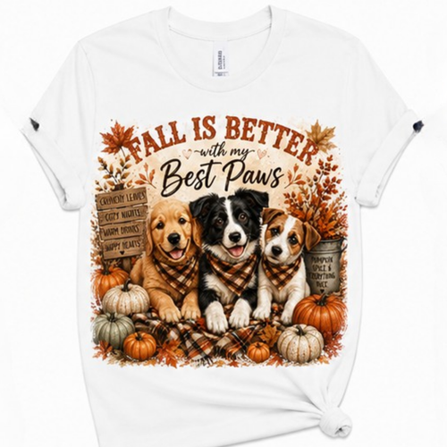 Fall Is Better With My Best Paws Dog Lover T-Shirt