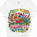 Fresh Picked & Slightly Feral Floral Graphic T-Shirt